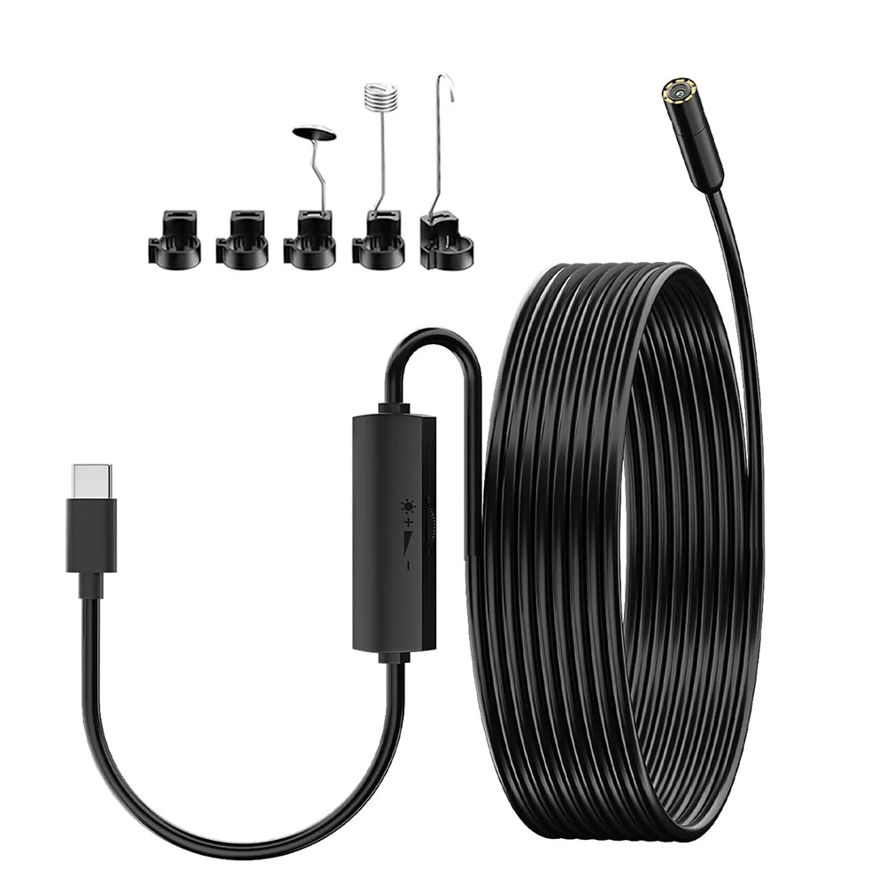 8mm IP67 Waterproof Endoscope with 8 Adjustable LED Lights - HD Borescope Inspection Camera for Android Smartphones