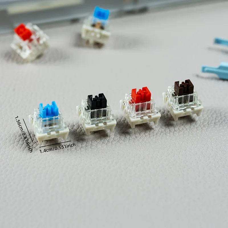 مفاتيح لوحة المفاتيح الميكانيكية ITLY DIY، متوافقة مع مفاتيح الكرز باللون الأحمر والأزرق والبني والأسود.