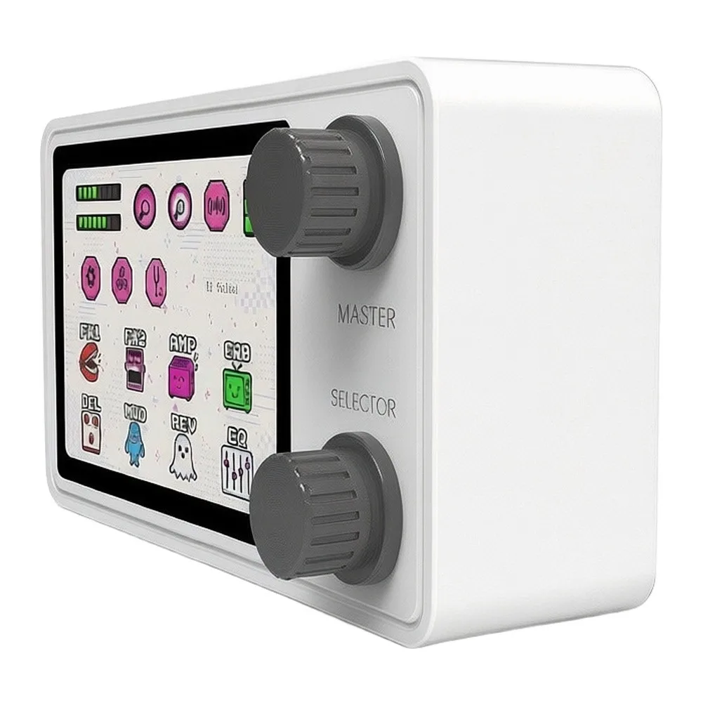 Lightweight Effects For Pedal for Guitar 90.5 x 55.5 x 36.7mm with 2.4 inch TFT Screen 103dB SNR 44.1kHz 24 bit Resolution