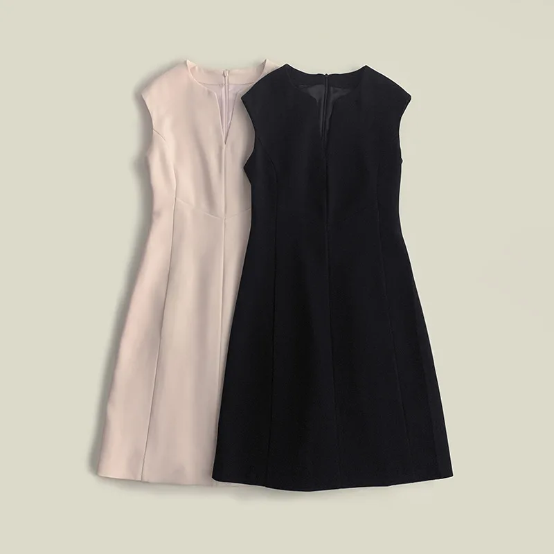 

Withered Half Open Collar Sleeveless Waist Cinching Elegant And Atmospheric Dress Elegant Party Dresses Vestidos Women's Dress