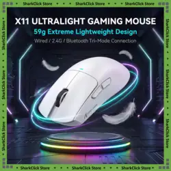 Attack Shark X11 Wireless Mouse,Bluetooth/2.4G/wired Tri-Mode Mouse ,PAW3311 RGB Magnetic charging dock Gaming Mouse