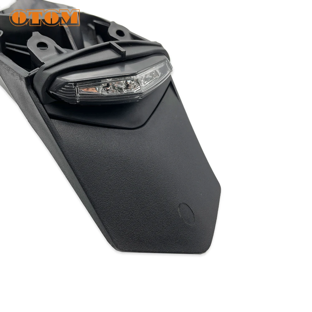 OTOM 2023 Motorcycle License Plate Holder Tail Light Bracket With LED-light Taillight Unit Rear Fender For GASGAS EC ECF 250 350