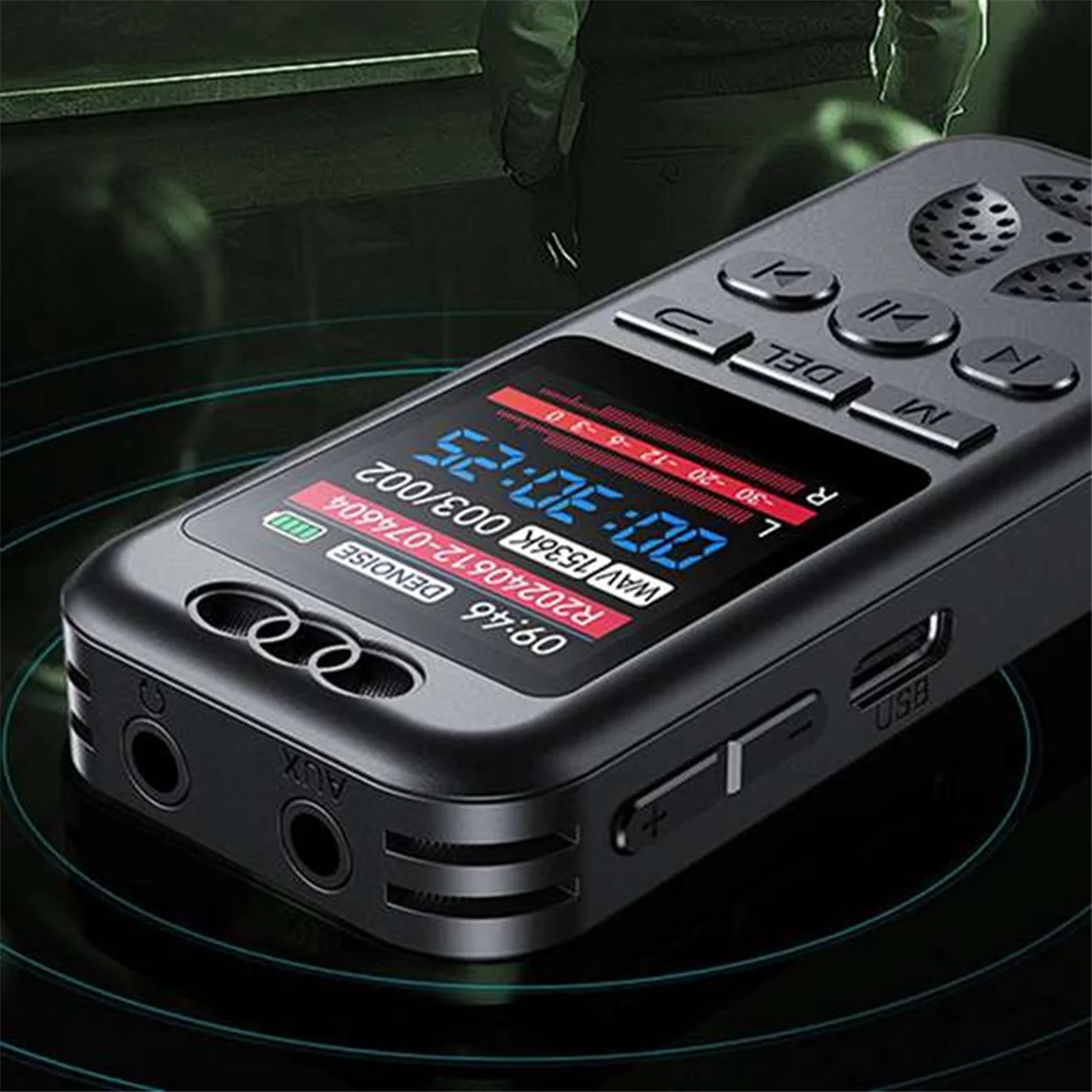 

A07I Digital Voice Recorder MP3 Player HD Noise Reduction WAV Audio Player One-Button Portable Recording Device