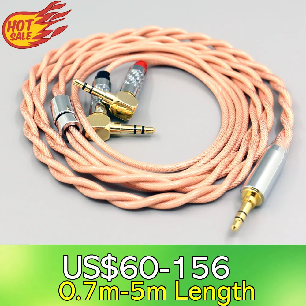 

Type6 756 core Shielding 7n Litz OCC Earphone Cable For Verum 1 One Headphone Headset L Shape 3.5mm Pin LN008002