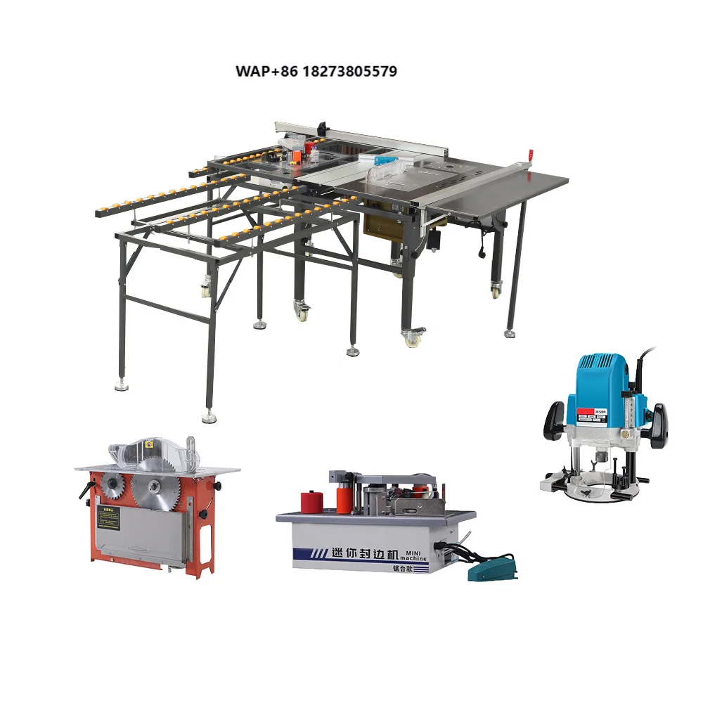 Combination Woodworking Machines 5 in 1 Sliding Table Saw Cutting Machine