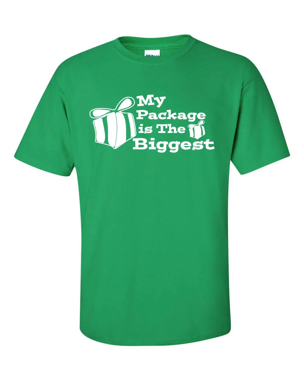 My Package is the Biggest Merry Christmas Xmas Santa  Funny Men''s Tee Shirt 576