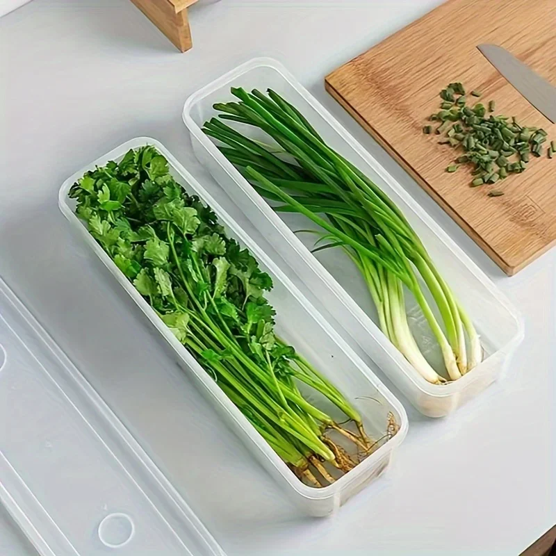 Food grade scallions, cilantro, coriander, whole ginger, garlic, noodles, storage and organizing box, refrigerator specific