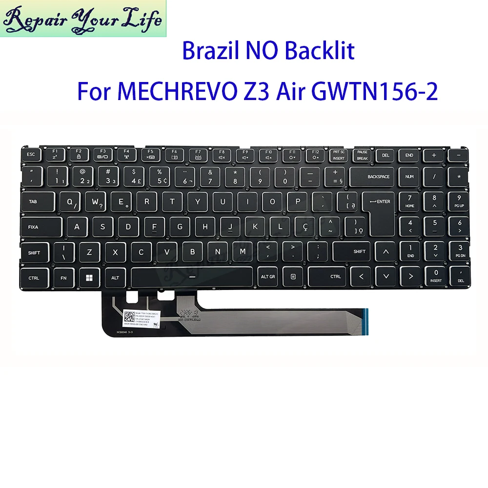 Laptop PT-BR Brazil Brazilian Keyboard For MECHREVO Z3 Air Pro, Z2 Air-s GM5TGEO, Z2 Z3 A62 GWTN156-2 GWTN156-3 TFM17H36E09852G