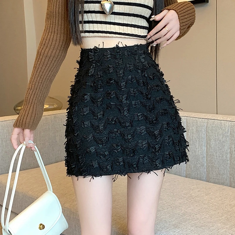 Casual A Line Black Mini Skirts Women Streetwear High Waist Faldas Slim Korean Style Y2k Clothes Sweet Cute Bodycon Pink Skirt