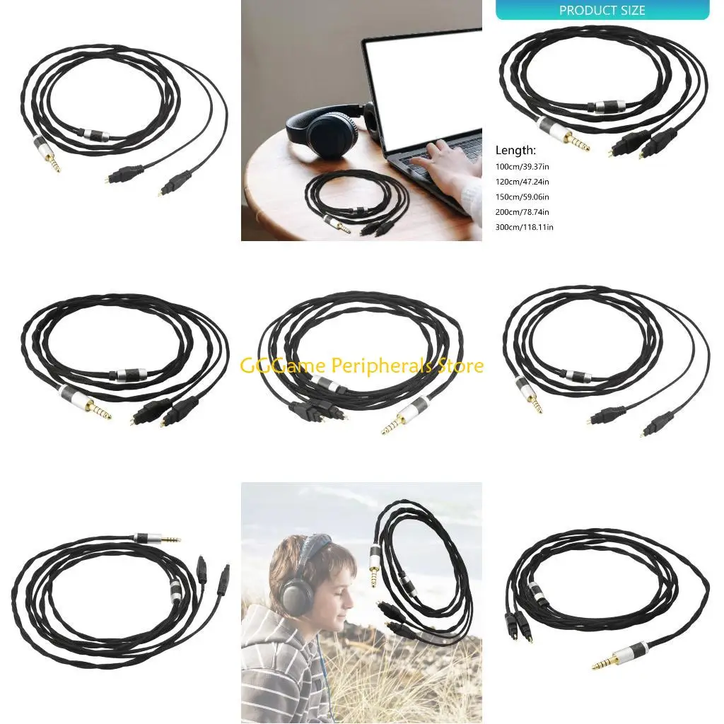 U55B Atualização fone ouvido substituição 4,4 mm para HD580, HD600, HD650, HD660S, HD58X e HD6XX