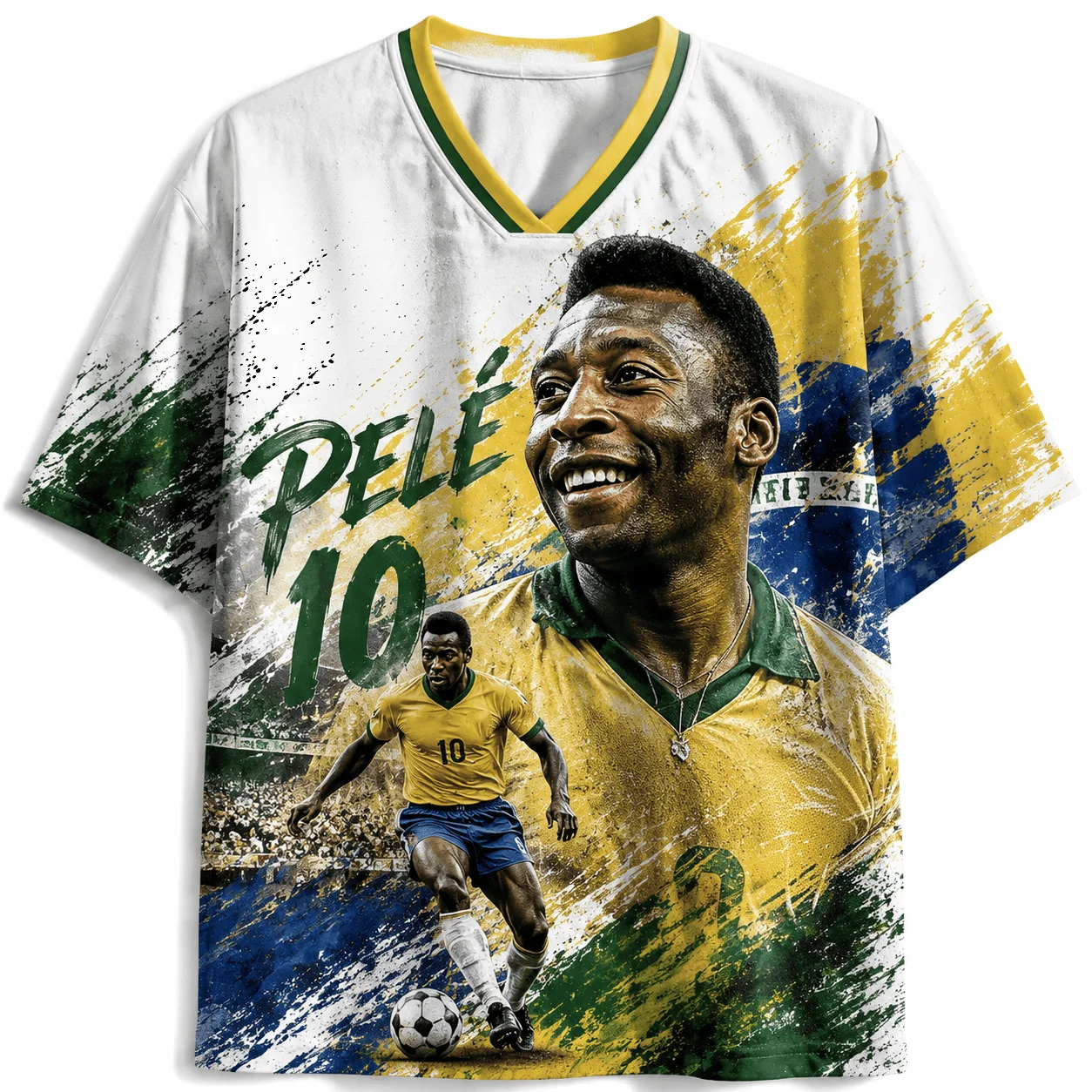 2026 Brazil # 10 Summer Jersey Special Edition Male and Female Fan Commemorative Breathable Loose T-shirt