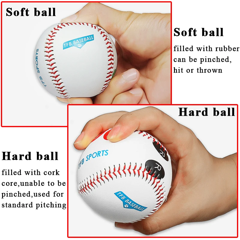 9 Inch Standard Baseball Soft/hard Baseball Softball Wear-resistant beginners Professional Training Game Ball Non-slip Baseballs