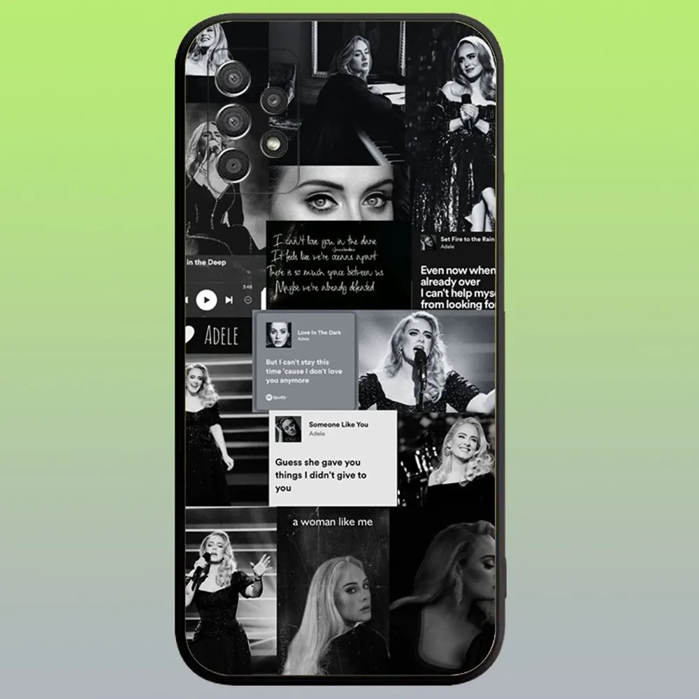 Singer A-Adele Adkins Phone Case For Samsung Galaxy A20,A21s,A22,A31,A32,A52,A53,A72,73,A80,A91 Soft Black Cover