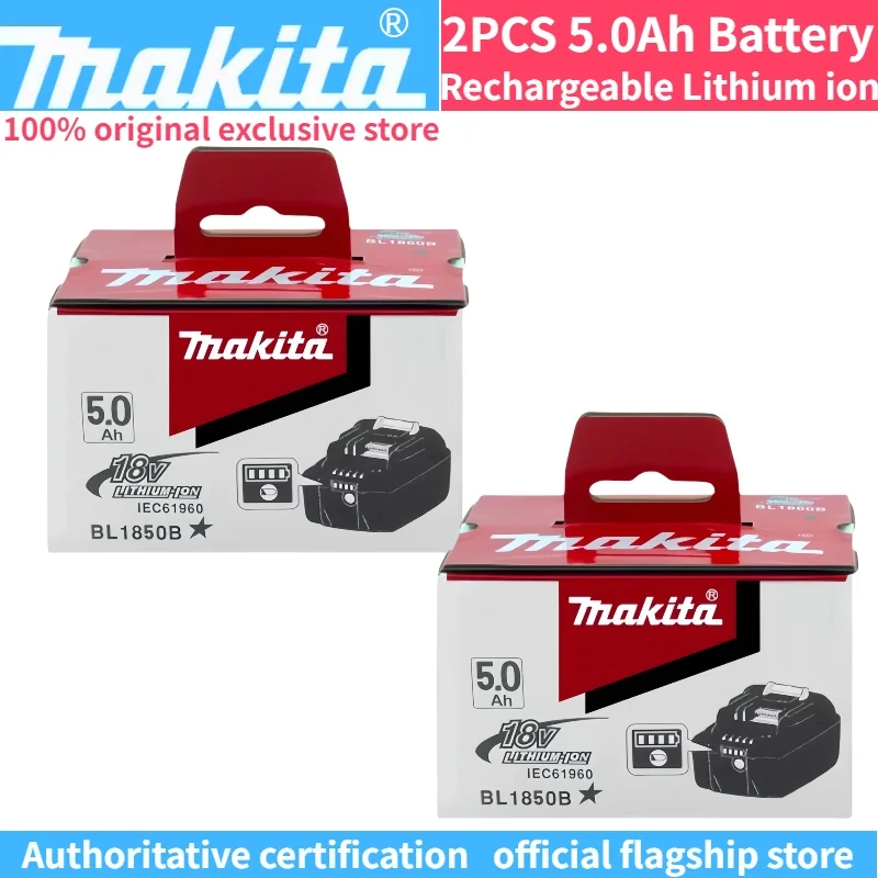 

100% Original Makita 6Ah for Makita 18V Battery BL1830B BL1850B BL1860B BL1815 LXT400 Replacement Lithium Battery for DTW700