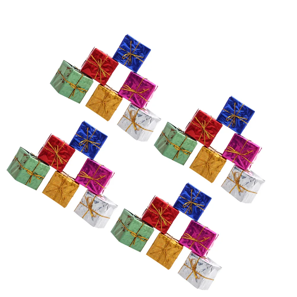 

120Pcs 2.5cm Christmas Decorations Supplies Gift Package Pendant Chic Hanging Pendant for Festive Home