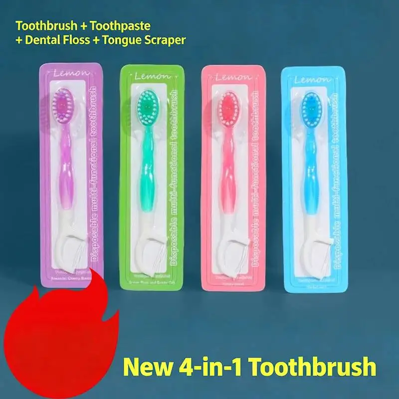 

Складная зубная щетка с зубной нитью (1 шт.) | Портативный и компактный дизайн | Уход за полостью рта в путешествиях и дома