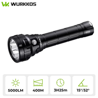 Wurkkos DL40 Diving Flashlight Bright 5000lm Dive light with 4*LH351D 90CRI 26650 IPX-8 Waterproof Underwater Torch Light 5000K