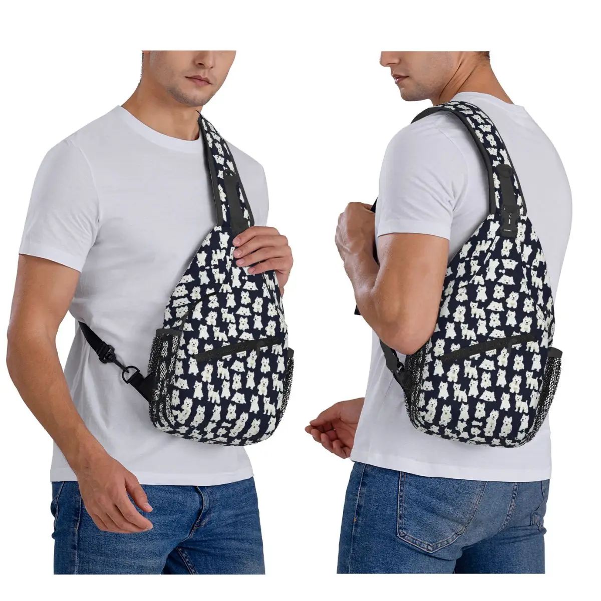

Нагрудная сумка для собак вест-хайленд-уайт-терьера, мужской рюкзак через плечо на слинге, нагрудная сумка, дорожный походный рюкзак, сумка на плечо