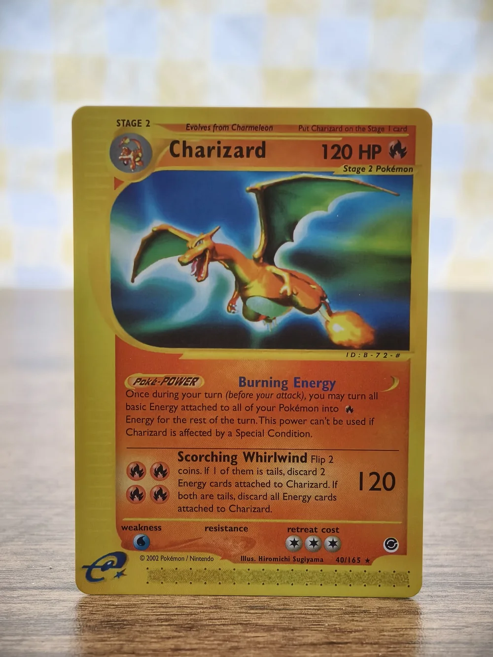 ชุดการ์ดซื้อขาย MINISO Pokémon Charizard 120HP - ของสะสมหายาก 4 ชิ้น (40/165, 4/130, 4/102, 4/100