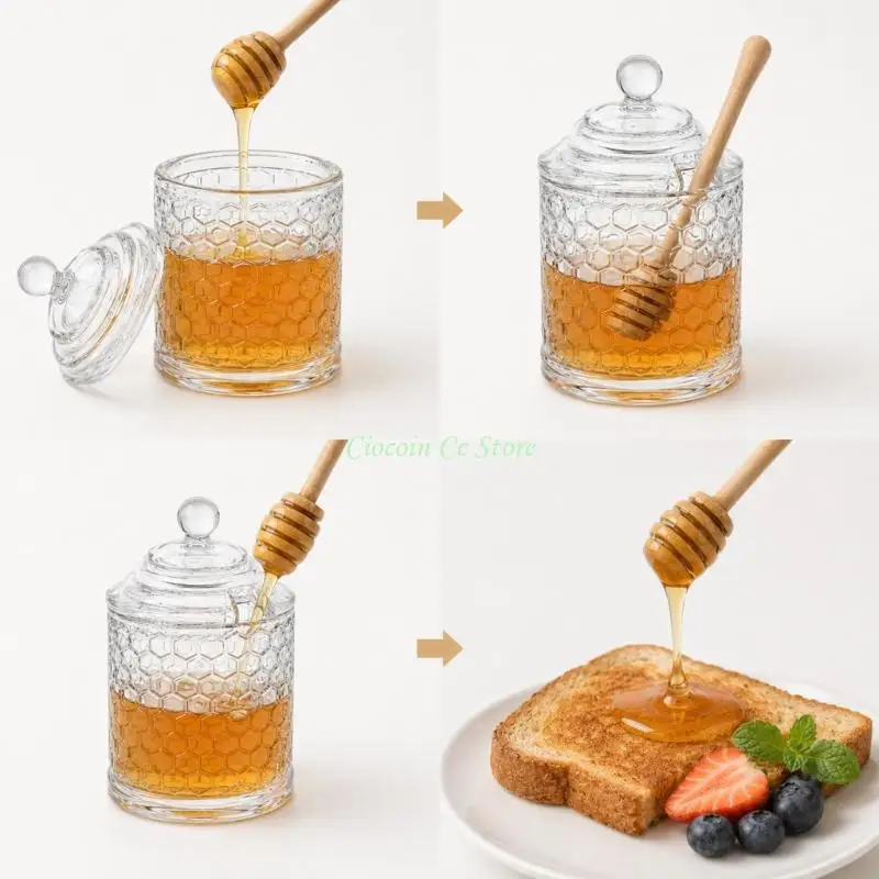 X90F Glass Serving Piece with Lid for Breakfast Table and Tray Use