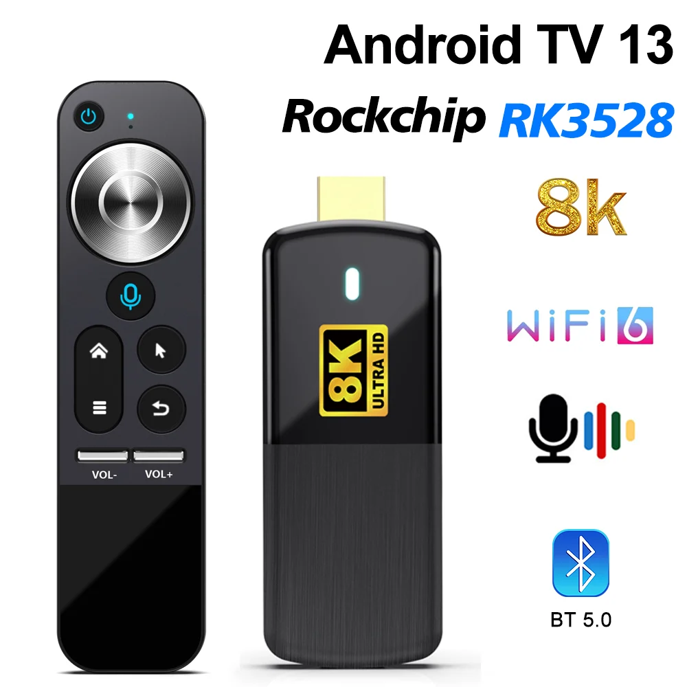 H96 Max M3 Android 13.0 TV Stick 8K فك WiFi 6 صوت عن بعد صندوق التلفاز الذكي بلوتوث يوتيوب Netflix مشغل الوسائط #1