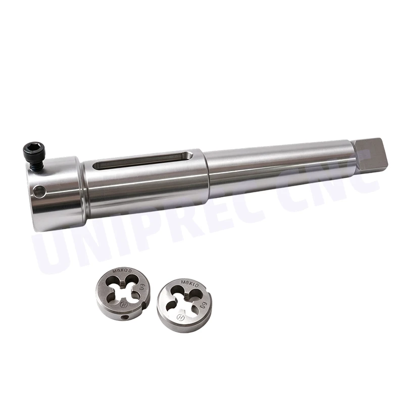 Morse Telescopic Round Die Holder MT2/3/4, Floating Tailstock Die Collet, Fixed Sleeve for Lathe Milling Threading