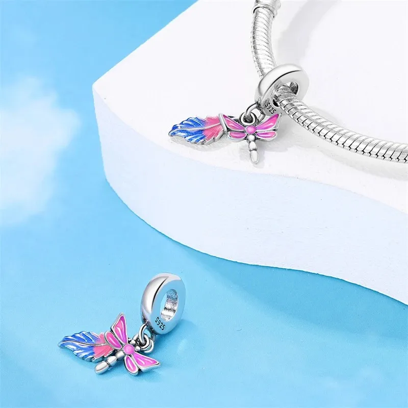 Flower Butterfly Bee Insect Charms Beads DIY Bracelet Necklace Jewelry Making Accessories Ladybug Frog Charm Gift for Women view 5