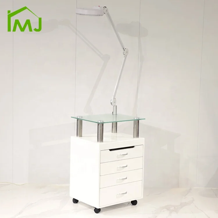 

Salon Furniture Multifunctional Locker Storage Tools Small Side Cabinet with Light