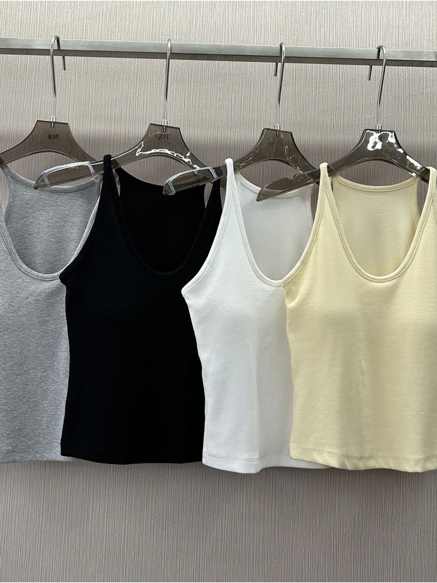 

Faionable Pure Color Vest Milan Small Town South Oil Version с нагрудником Cool Street Sle Внутренняя одежда Женский топ