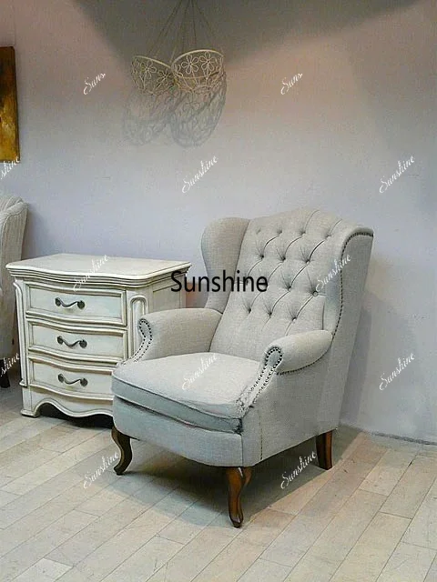 American large and small apartment pull buckle fabric simple sofa