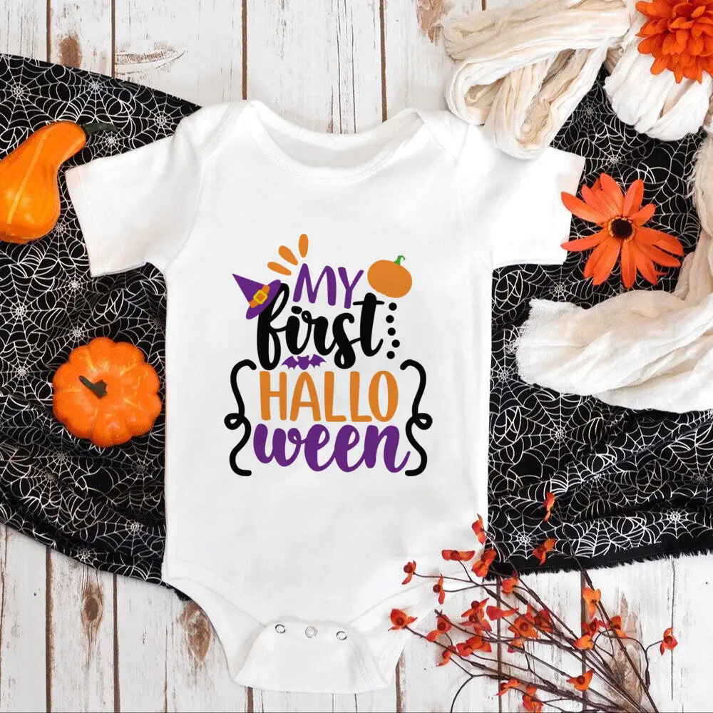 My 1st Halloween Baby Bodysuit Girls Boys Cute Romper Toddler Halloween Costume Infant Clothes First Halloween Baby Gift