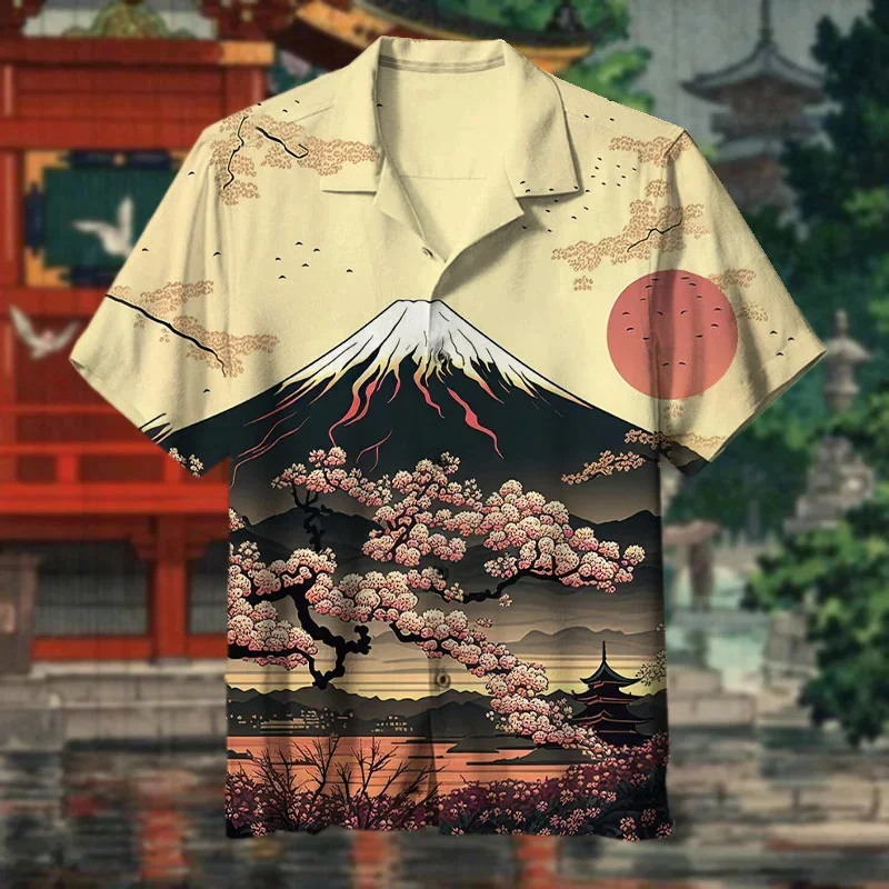 Hawaiian cartoon men's tank tops, avión de estilo artisticístico japonés de alta gama Japanese art print tank tops, tops casual
