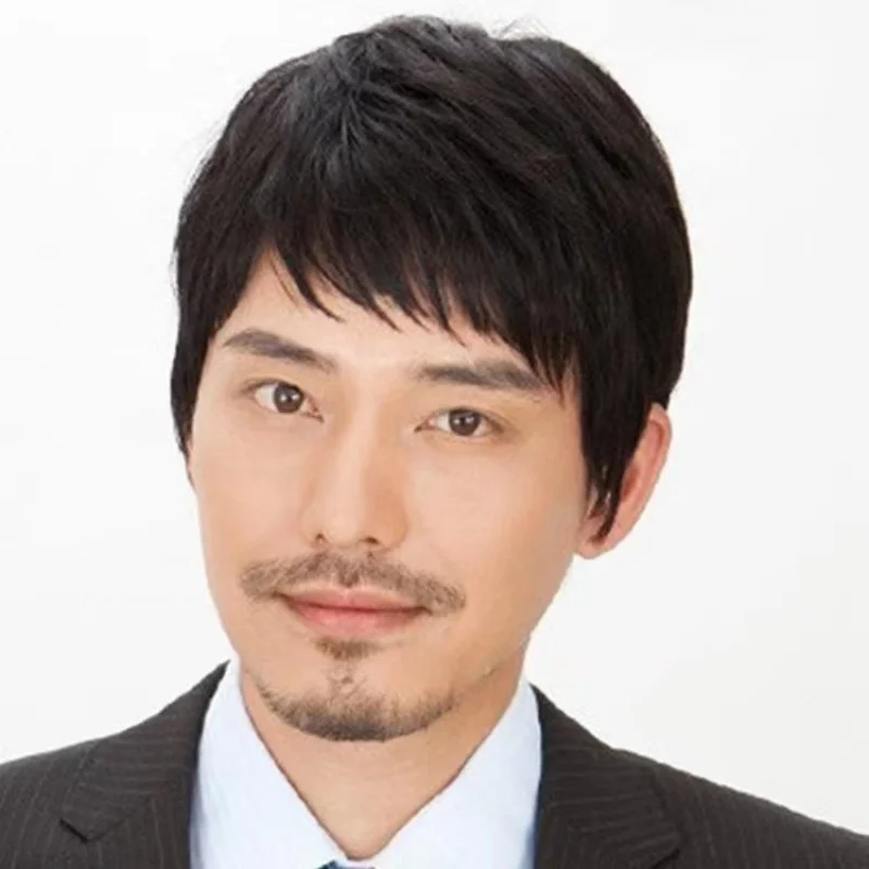 

Men's Wig Hairpiece Stylish Natural Breathable Short Hair Imitation Human Hair Flat Top Men's Hair