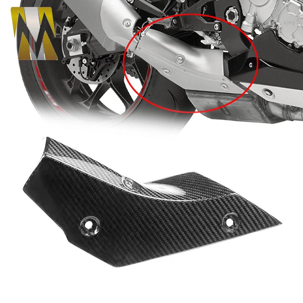 

3K Carbon Fiber For Yamaha YZFR1 R1M 2015 2016-2025 R1 Exhaust Pipe Cover Motorcycle Accessories Anti-scald Protector Cover