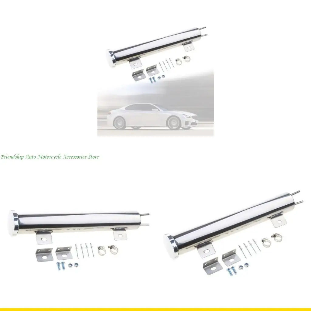 

SZCH Radiator Catch Can Polished Stainless Radiator Coolant Overflow Can