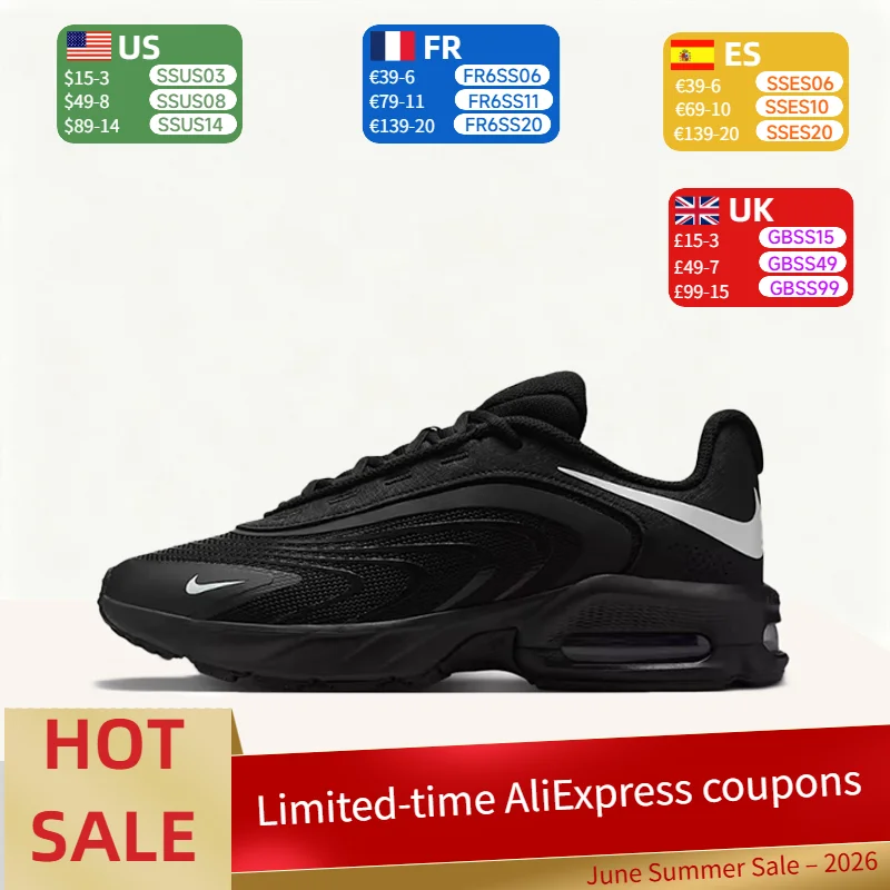 

NikeAir Max Fire comfortable versatile fashion wear resistant slow shock low top life casual shoes men black IF2621-001