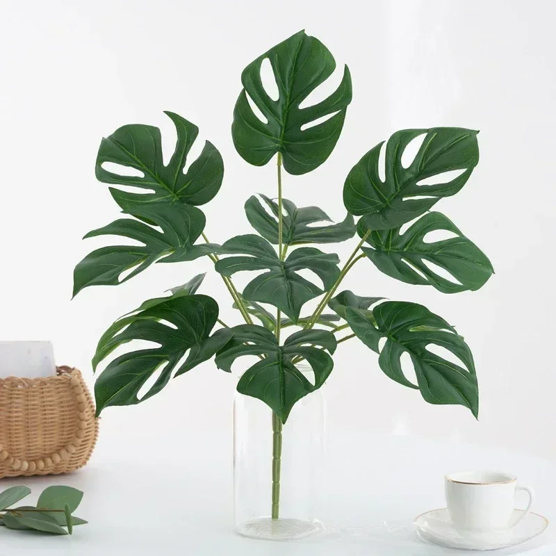 Simulation Plants Plastic Turtle Back Arrowroot Leaf Garden Decorative Artificial Green Plant Leaves Auditorium Decoration