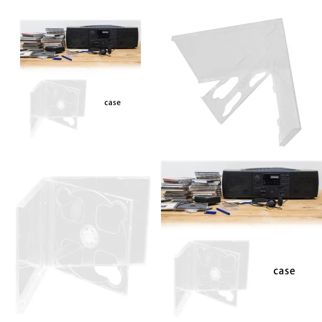 

31BA Disc Case Standard Single Clear Disc Case VCD Cover Protective Case Replacement