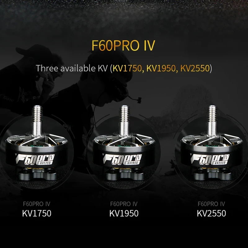 T-Motor F60 pro IV Brushless FPV Motor 2207.5 for RC Drone - 1750KV 1950KV 2550KV Options 4-6S Compatible with Nazgul5 X220S