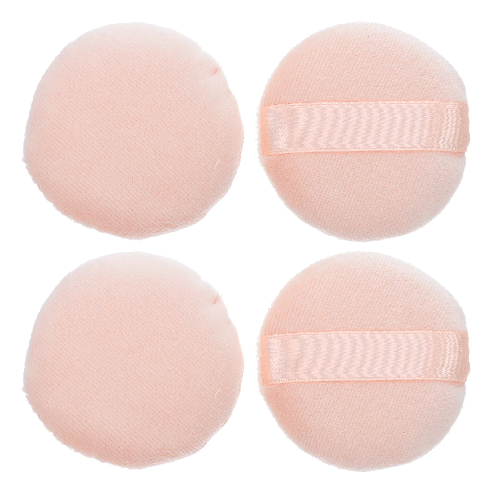 Esponja de polvo para polvo suelto, esponja redonda, herramienta de maquillaje, aplicador de base facial, accesorio de belleza suave no irritante, 4 Uds.