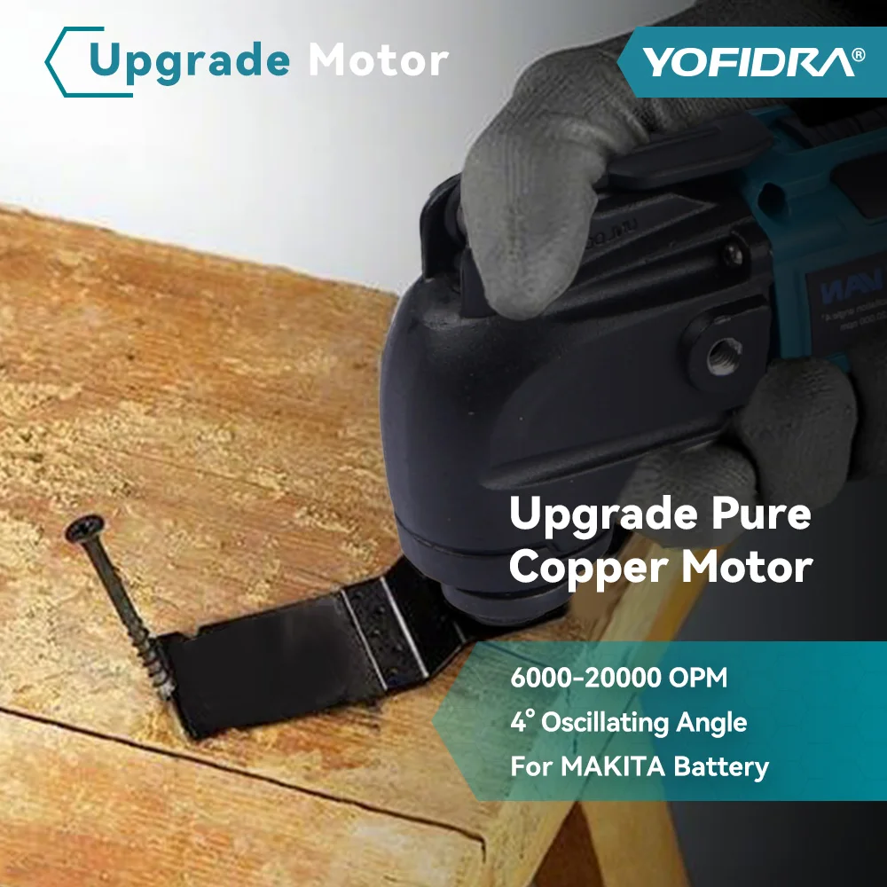 YOFIDRA Multifunction Tool Oscillating Multi-Tools Variable Speed Renovator Electric Trimmer Saw For Makita 18V Battery Pin