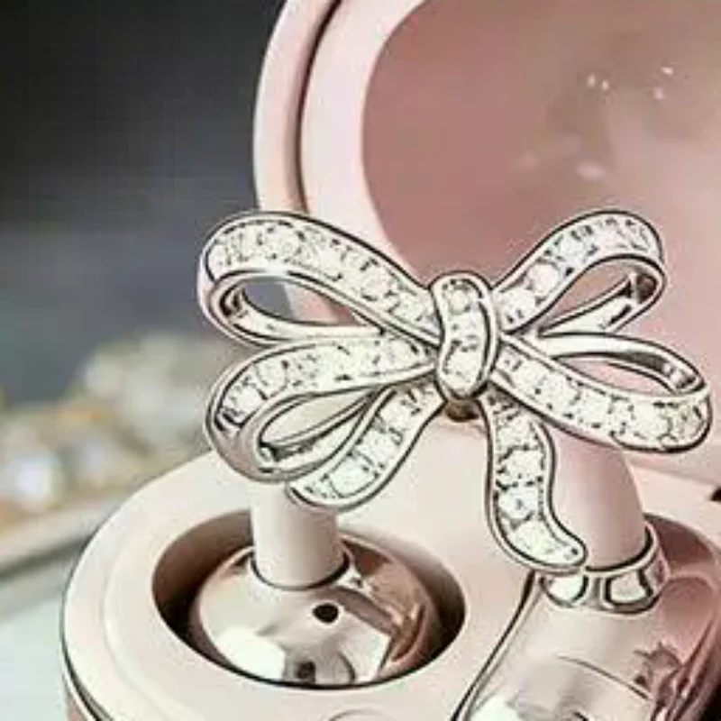 1Pair Fashion Headphone Decoration Clip Removable Diameter Buckle Diamond Butterfly Shape Decorative For Bluetooth Earphone