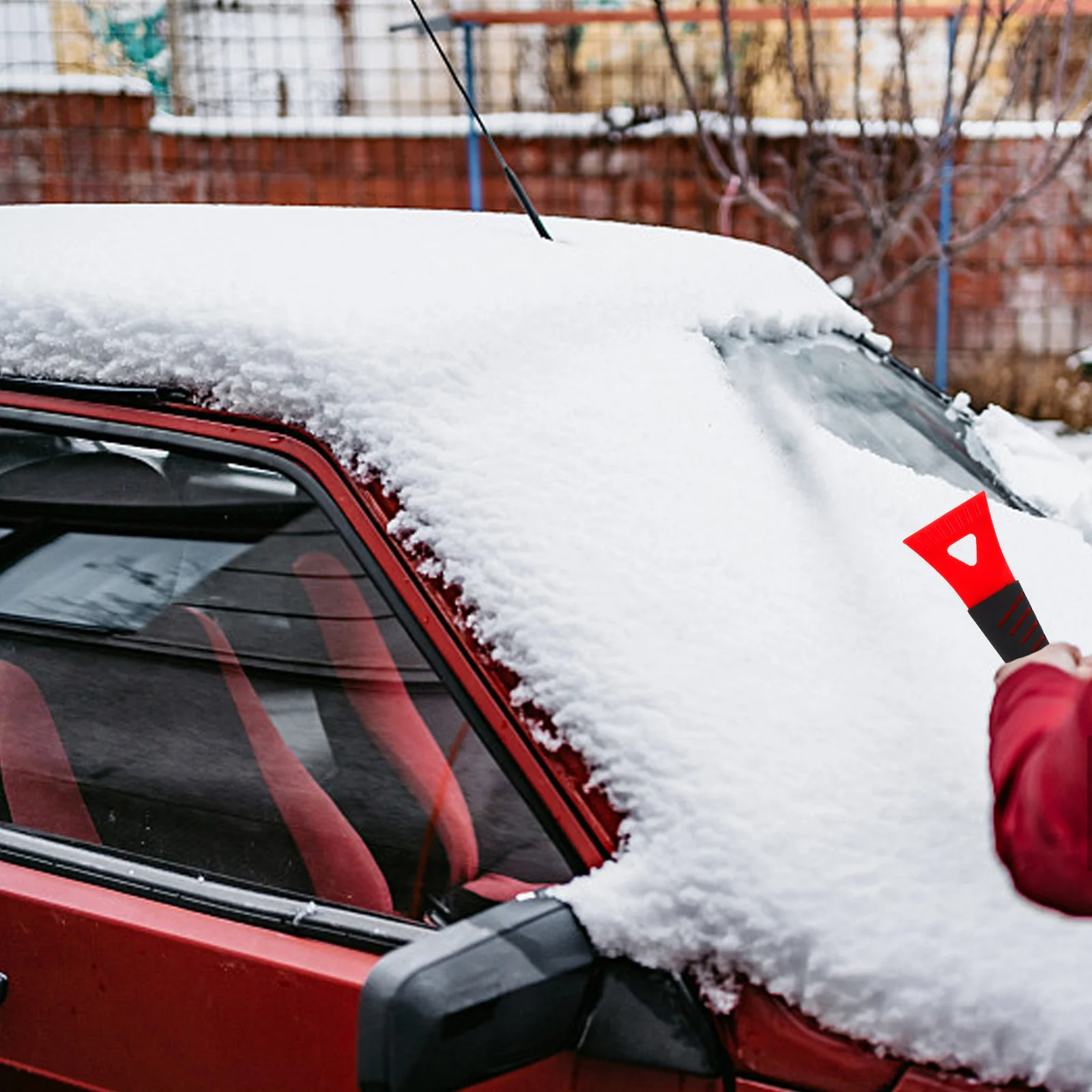 2 Stück Mini-Eiskratzer zum Entfernen von Schneeautos für Windschutzscheiben, Werkzeug, PP, Rückspiegel, Mini-Kühlschrank