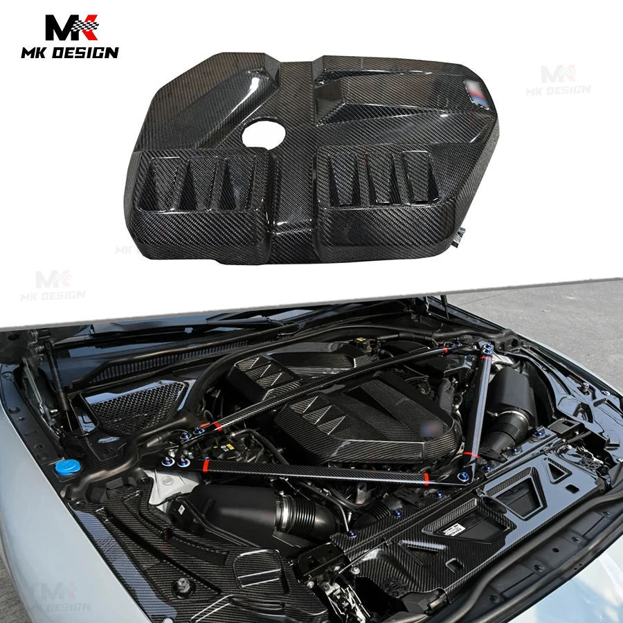 

Dry Carbon Fiber Front Engine Cover for BMW G80 G81 M3 G82 G83 M4 Competition Sport S58 2021+ Engine Hood Cover Car Accessories