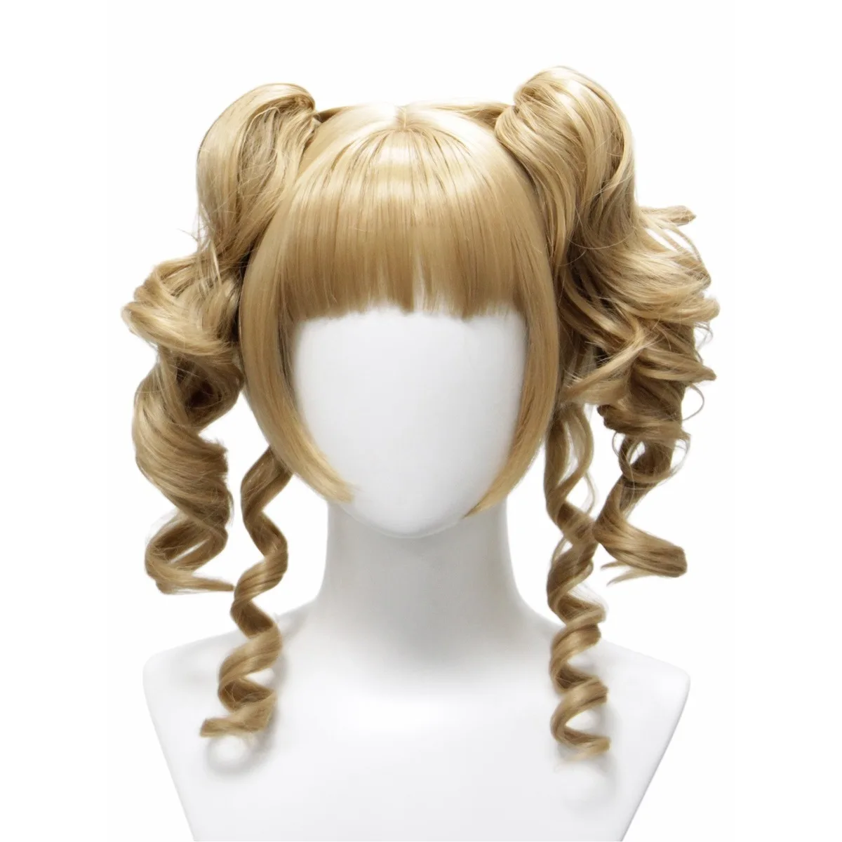 

Twin Ponytail Spiral Curl Wig with Bangs-Sweet Lolita Anime Cosplay Wig,synthetic wig.