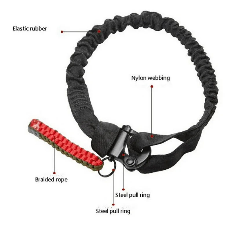 Tactical Quick Release Safety Sling Waist Pistol Lanyard Retractable Rope Outdoor Hunting  Wargame Airsoft Gear Protective Strap