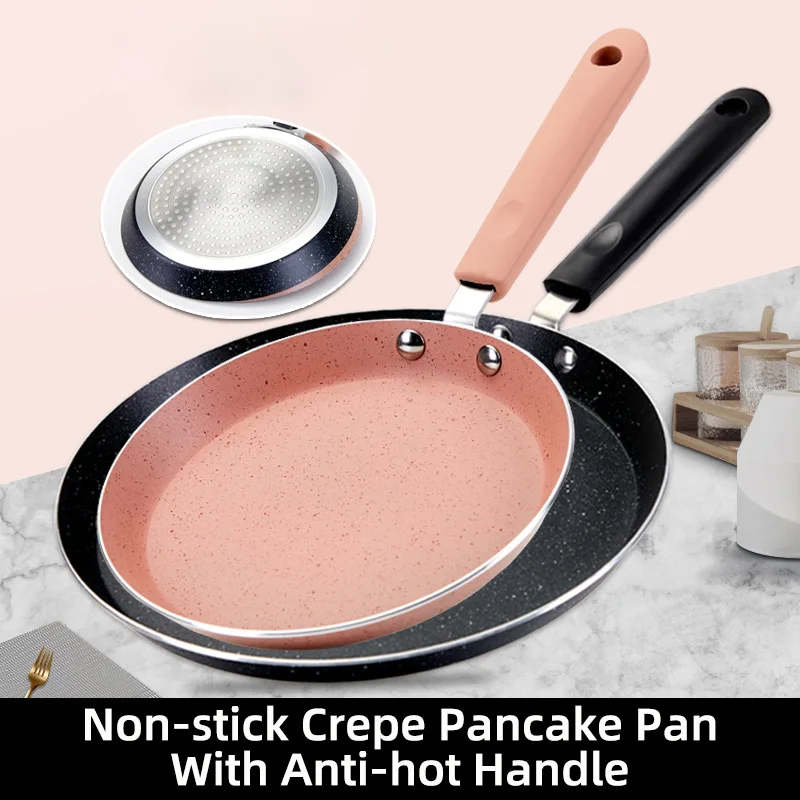 

Pan Crepe Pancake Pan Nonstick Frying Pot with Anti-hot Handle Omelet Saucepan Cooking Steak Pan Kitchenware Induction Crepe Pan