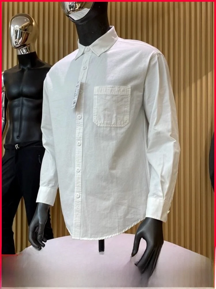 

Мужской кардиган из чистого хлопка, осенний, новый, утяжеленный, свободного кроя, классический цвет, в стиле формальный-повседневный