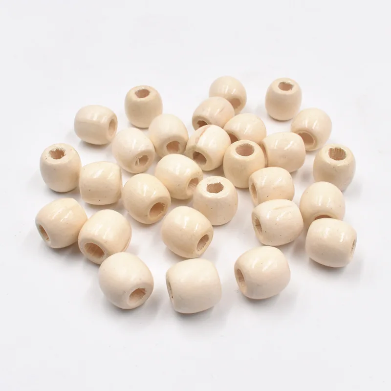 100pcs/lot 12mm Mixed Colors Large Hole Wooden Beads Making DIY Bracelet Necklace Loose Beads Jewelry Accessories