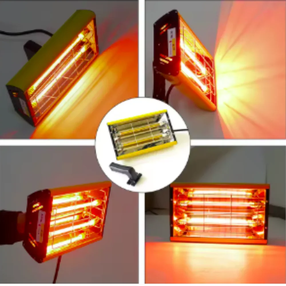 2500W Handheld Shortwave Infrared Paint Curing Lamp Car Body Repair Heating Dryer Portable IR Heat Gun for Auto Refinishing